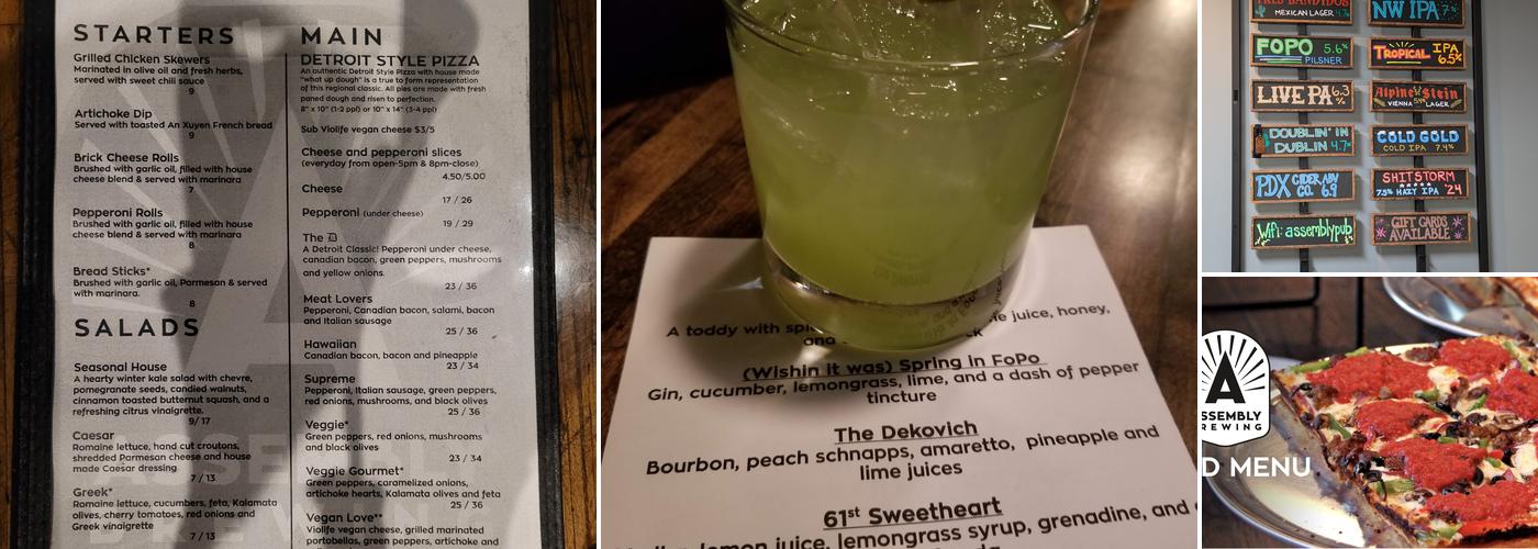 Assembly Brewing Menu