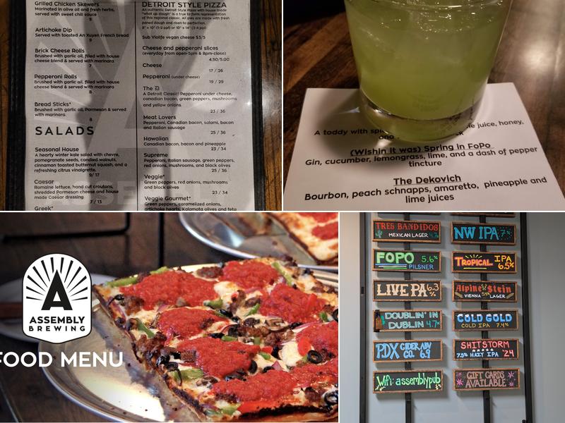 Assembly Brewing Menu