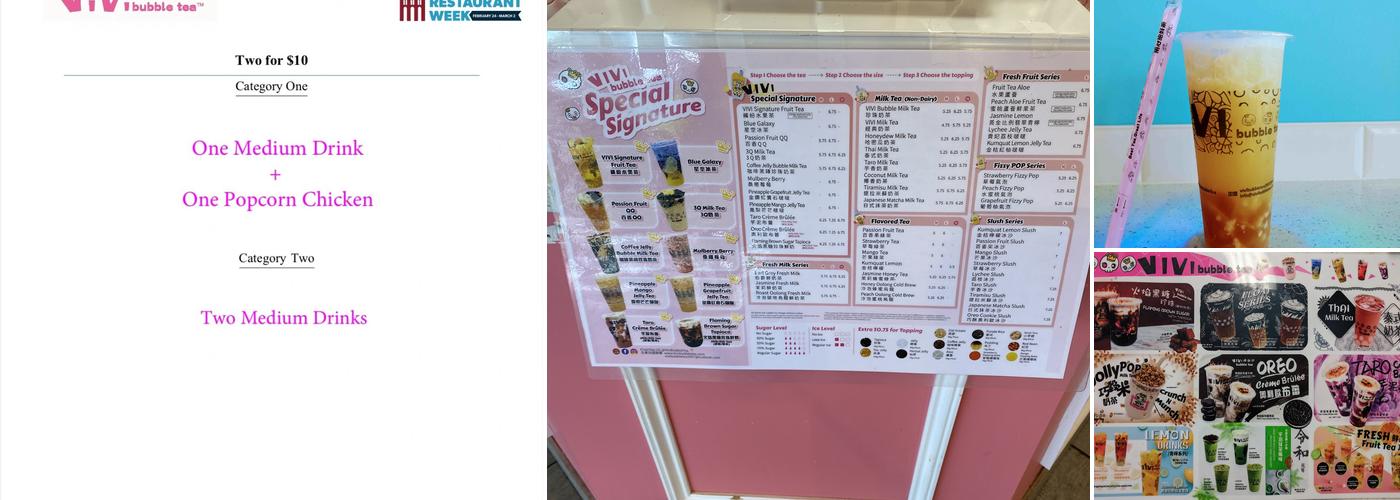 Vivi Bubble Tea Menu