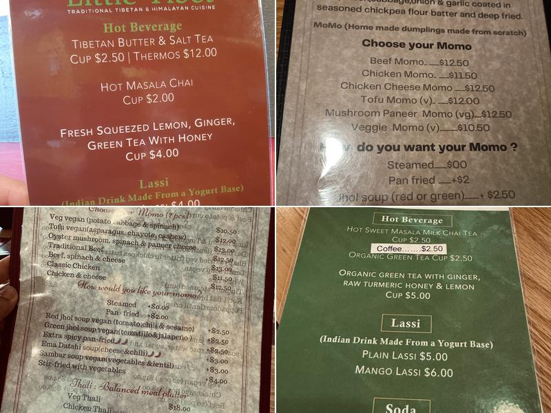 Little Tibet Madison Menu