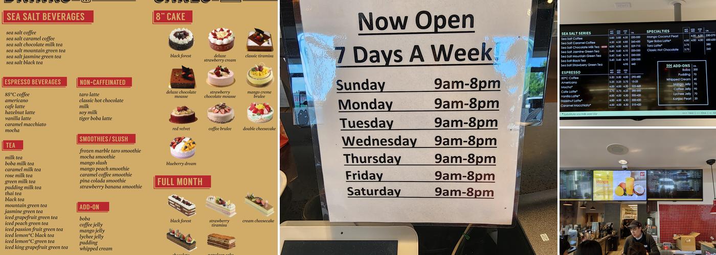 85°C Bakery Cafe - Edmonds Menu