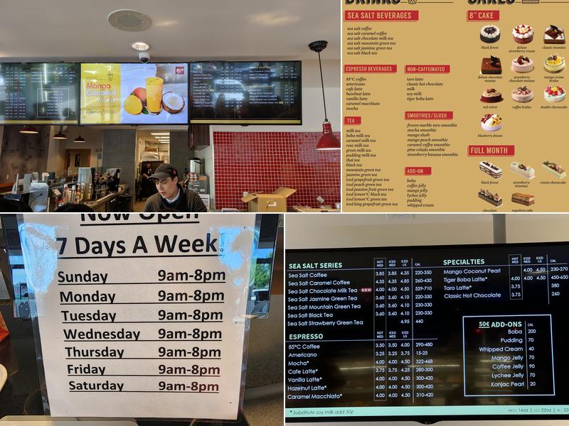 85°C Bakery Cafe - Edmonds Menu