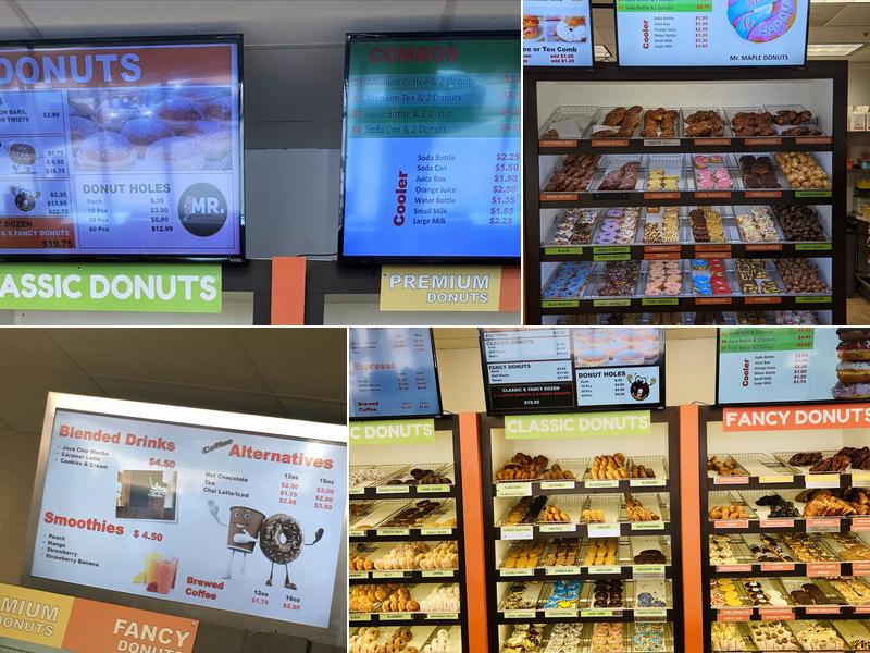 Mr. Maple Donuts Menu