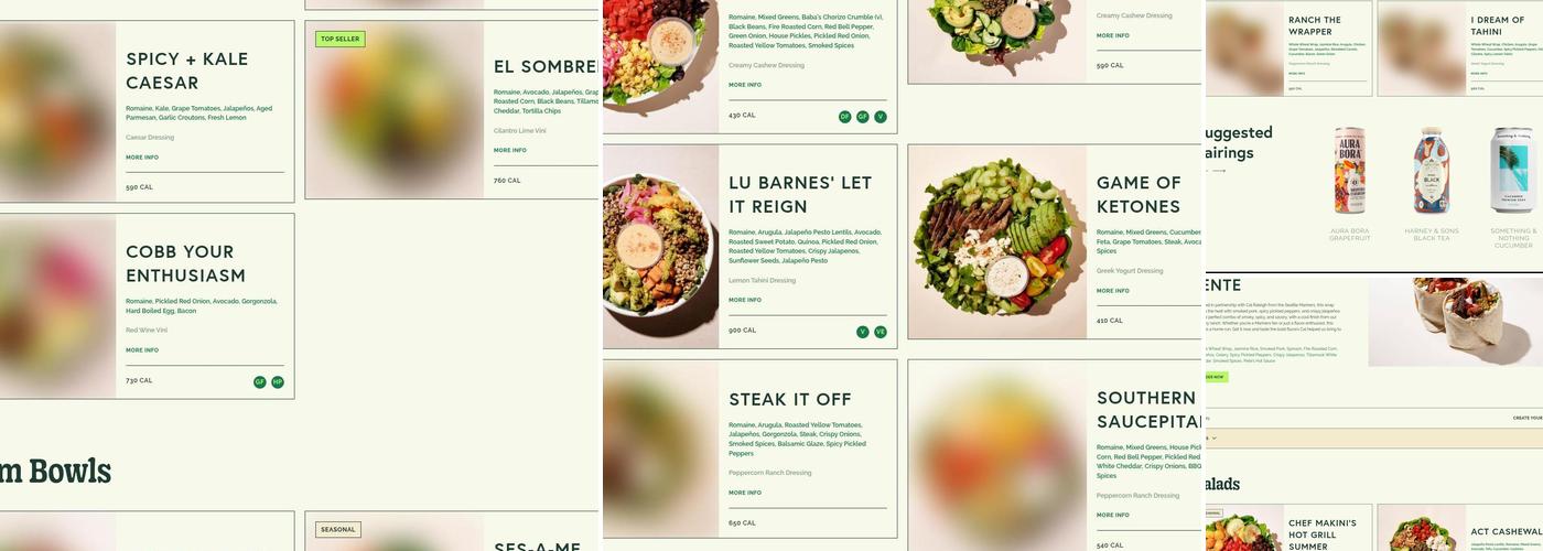 Evergreens Menu
