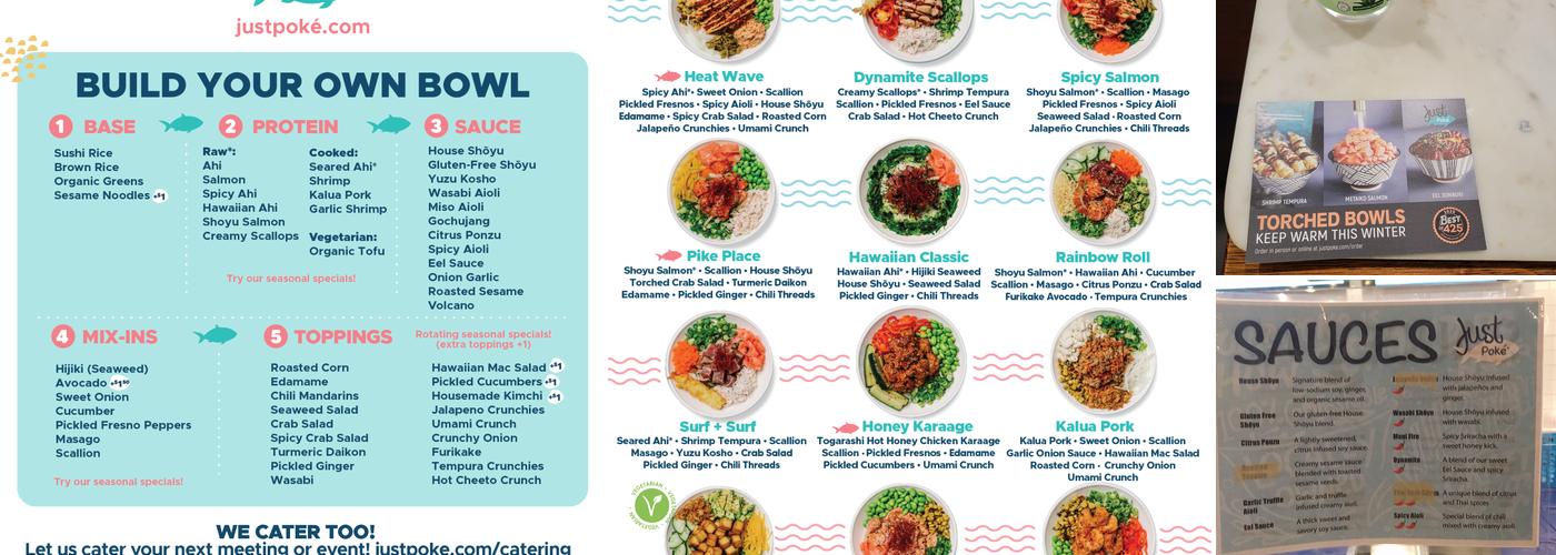 Just Poke Bellingham Menu