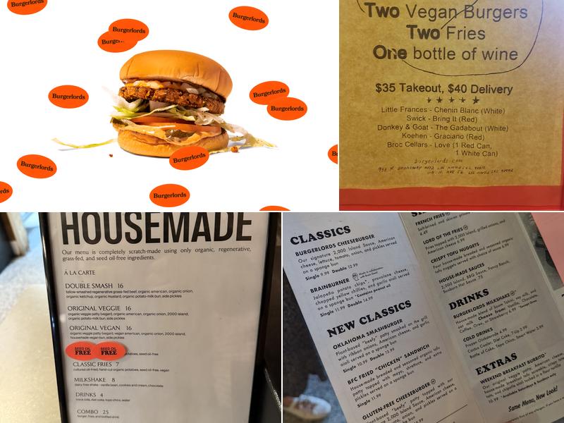 Burgerlords Menu
