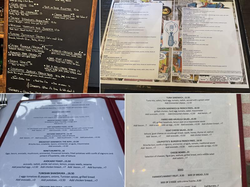 Loupiotte Kitchen Menu