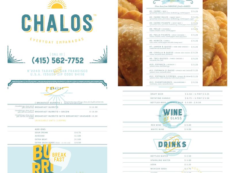 CHALOS Menu