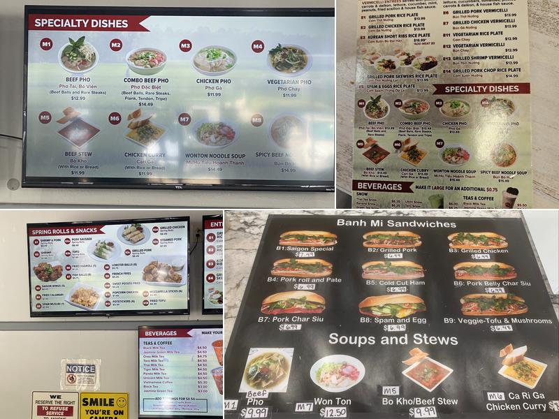 Saigon Corner Menu