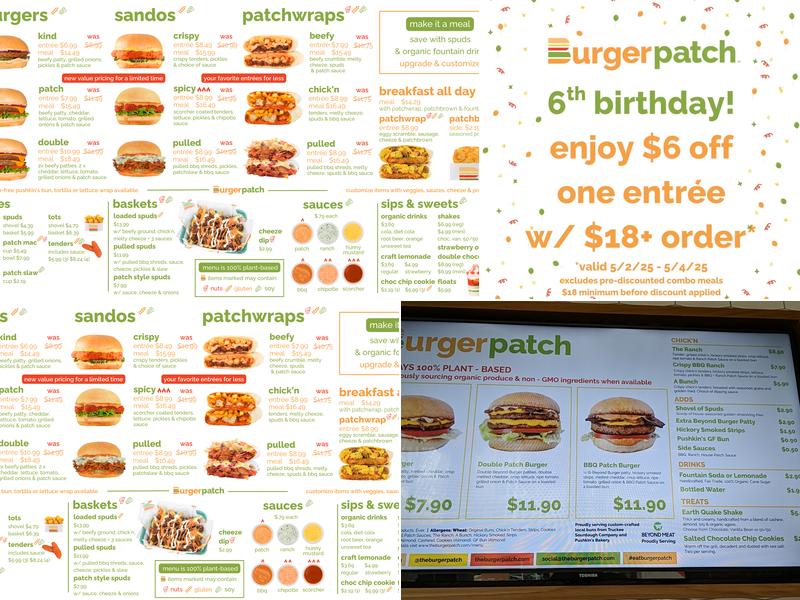 Burger Patch Menu