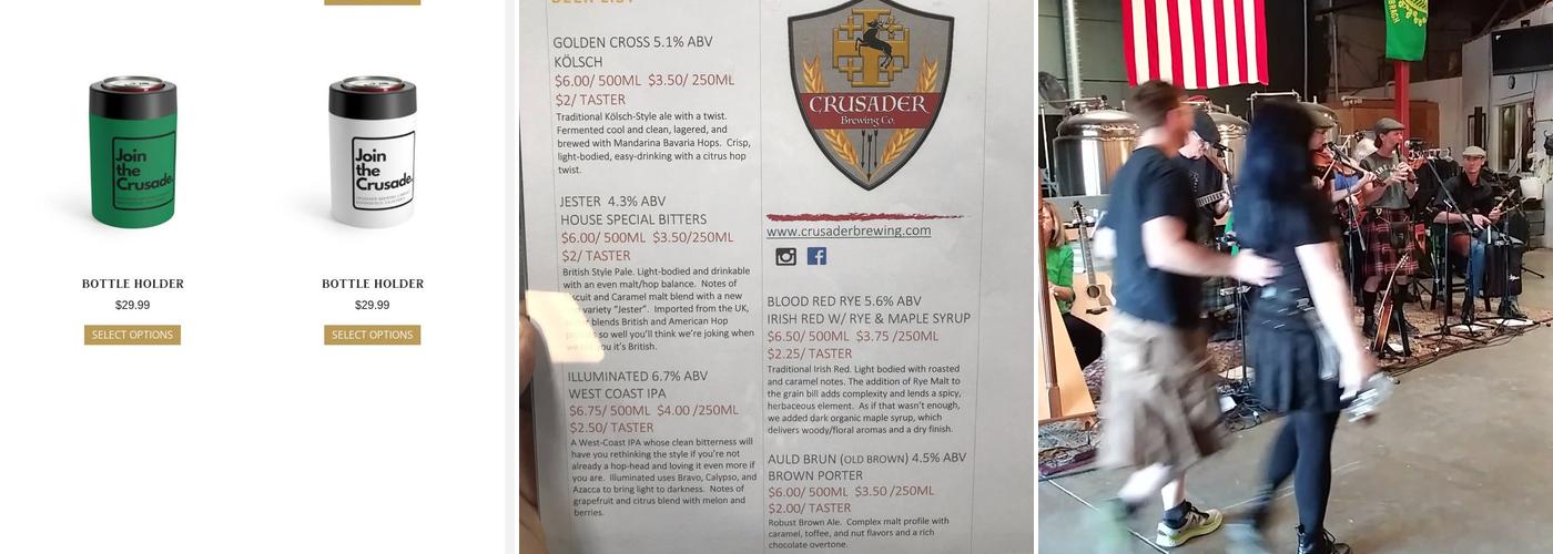 Crusader Brewing Menu