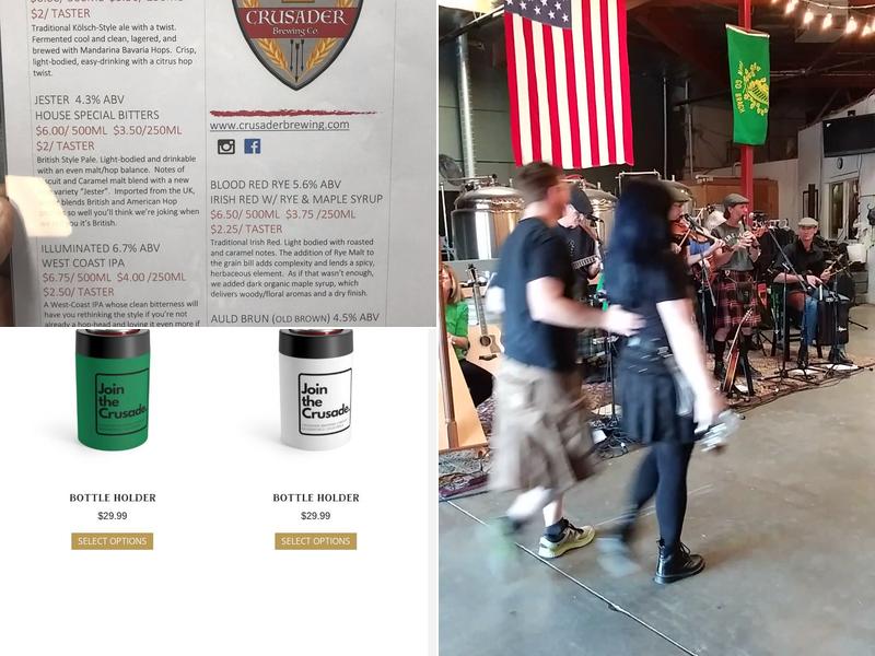 Crusader Brewing Menu