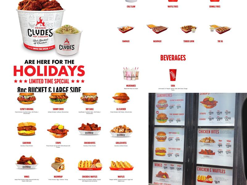 Original Clyde's Hot Chicken Menu