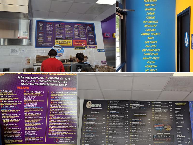 Ike's Love & Sandwiches Menu