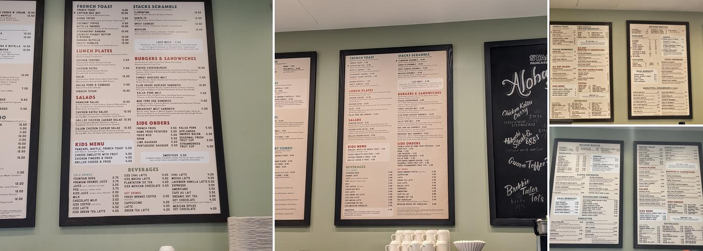 Stacks Pancake House Menu