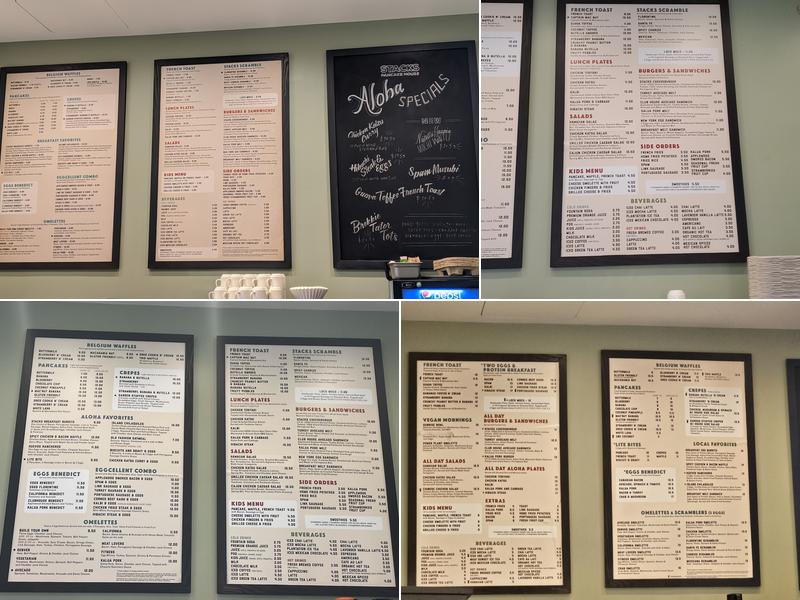 Stacks Pancake House Menu