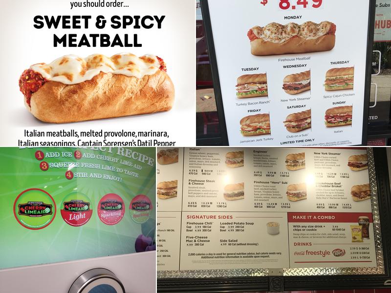 Firehouse Subs Menu