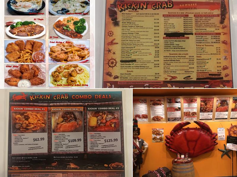 The Kickin' Crab Menu