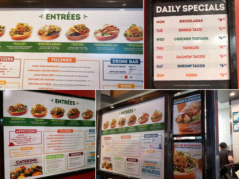 Cafe Rio Fresh Modern Mexican Menu