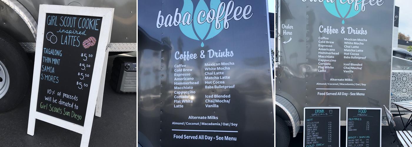 Baba Coffee Mobile Menu