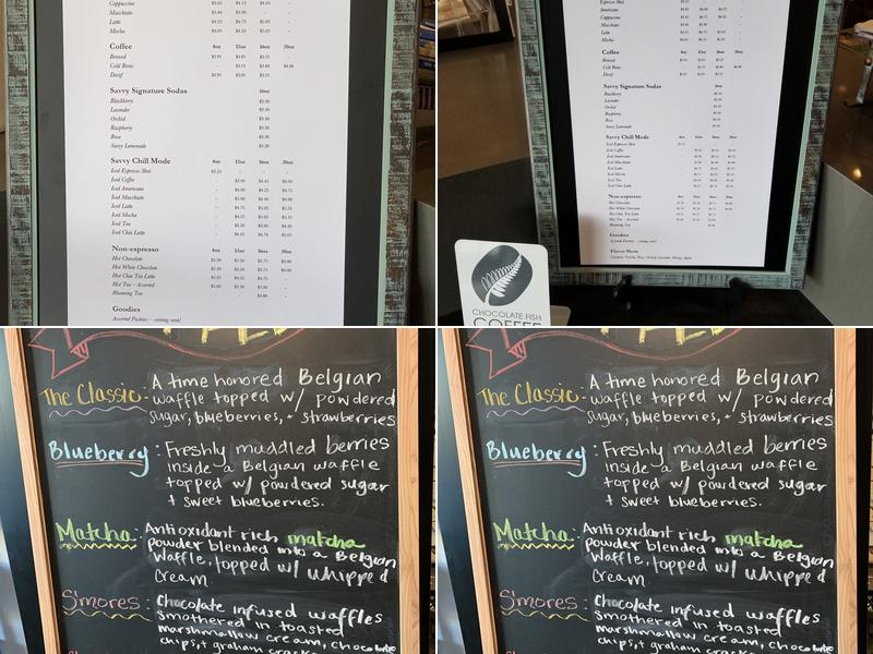 Savvy House Coffee Bar Menu