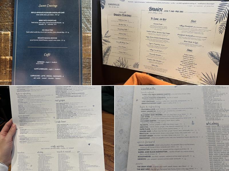 GRANVILLE Menu