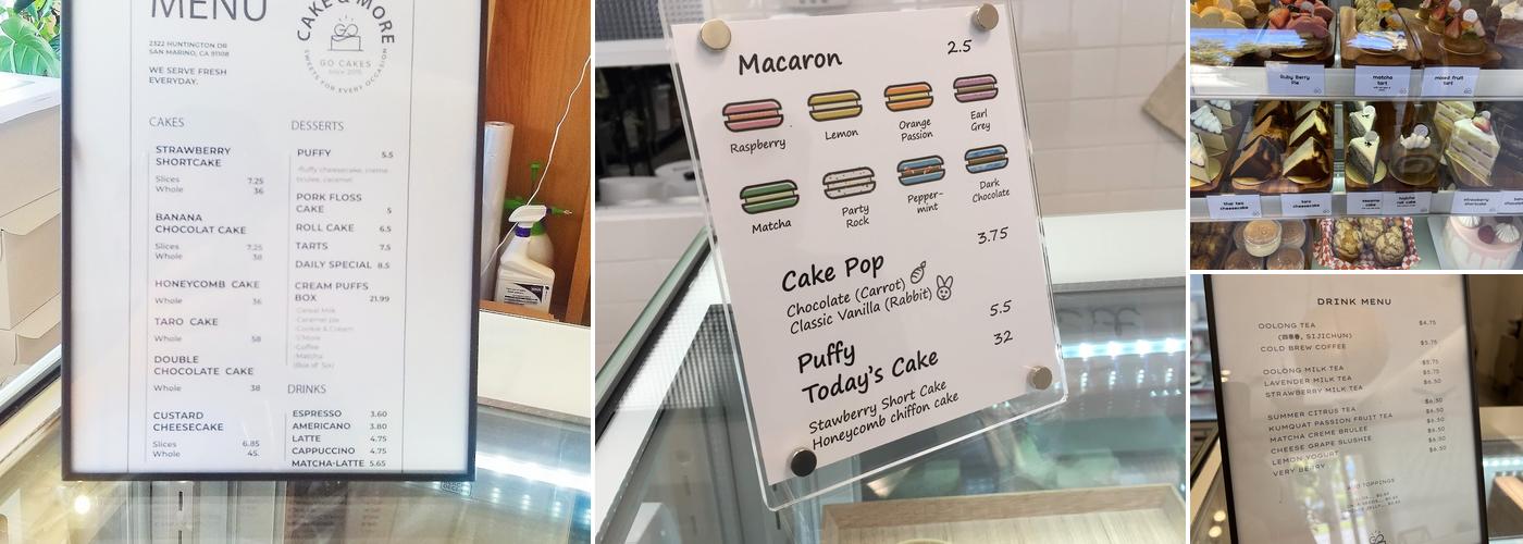 GO CAKES Menu