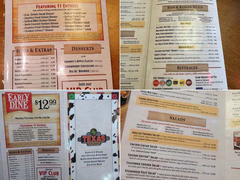 Texas Roadhouse Menu