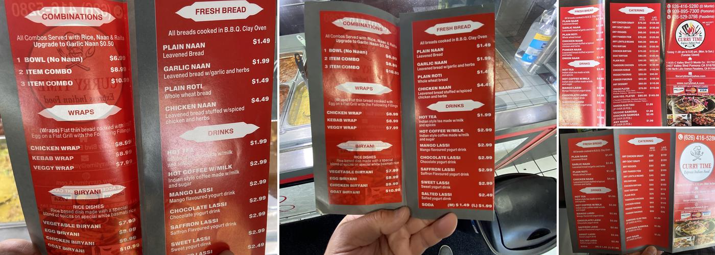 CURRY Time Menu
