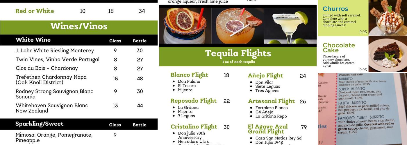El Agave Azul Menu