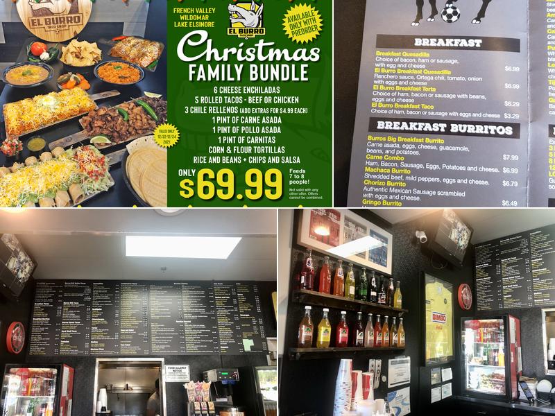 El Burrito Taco Shop Menu