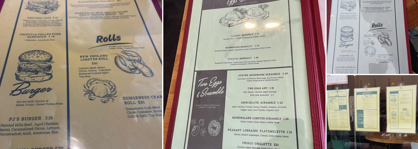Plain Jane Menu