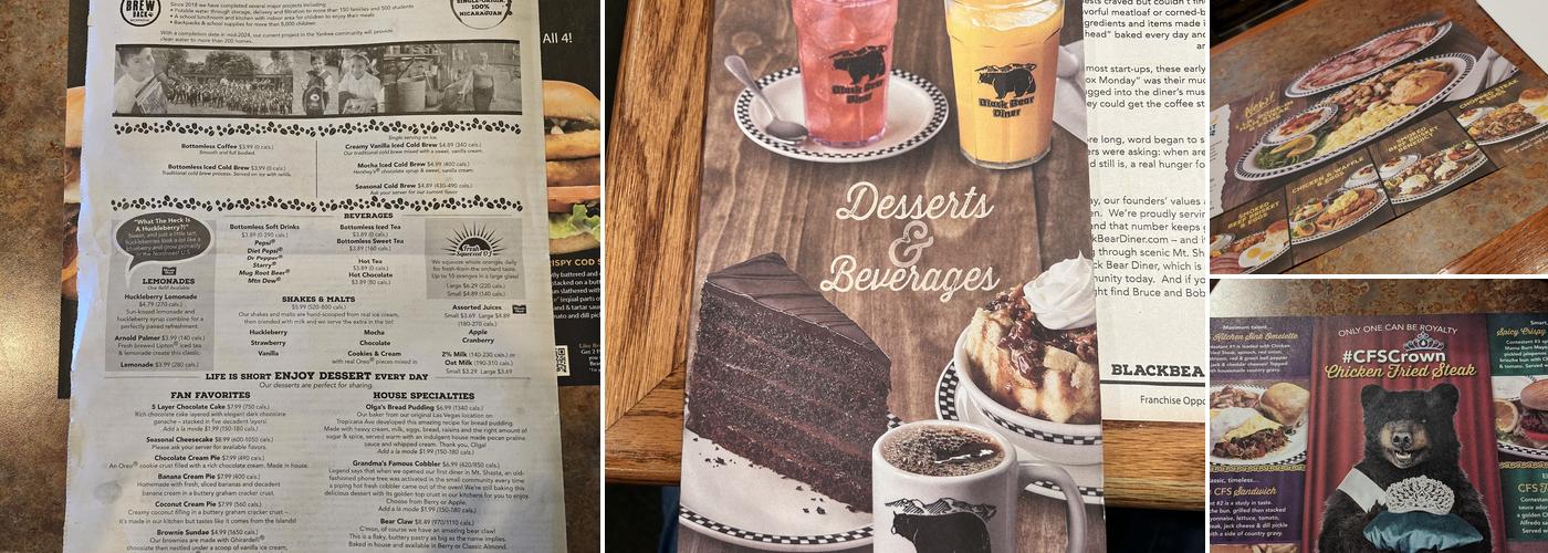 Black Bear Diner Menu