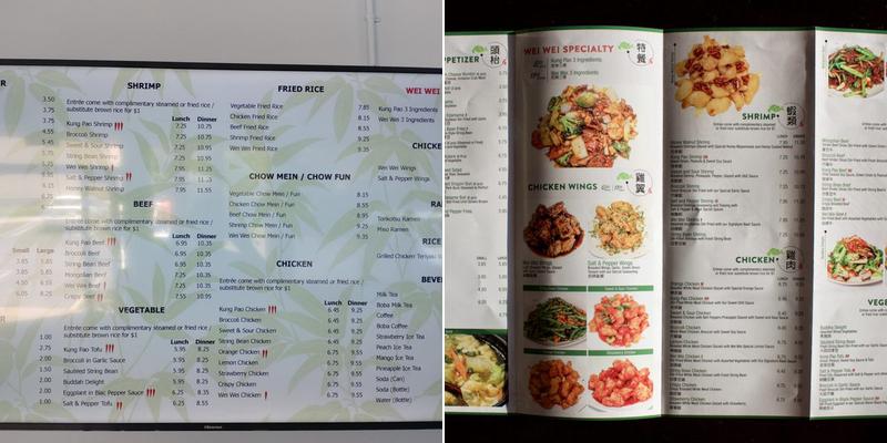 Wei Wei Asian Express Menu