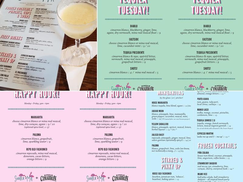 Shaker Mill Menu
