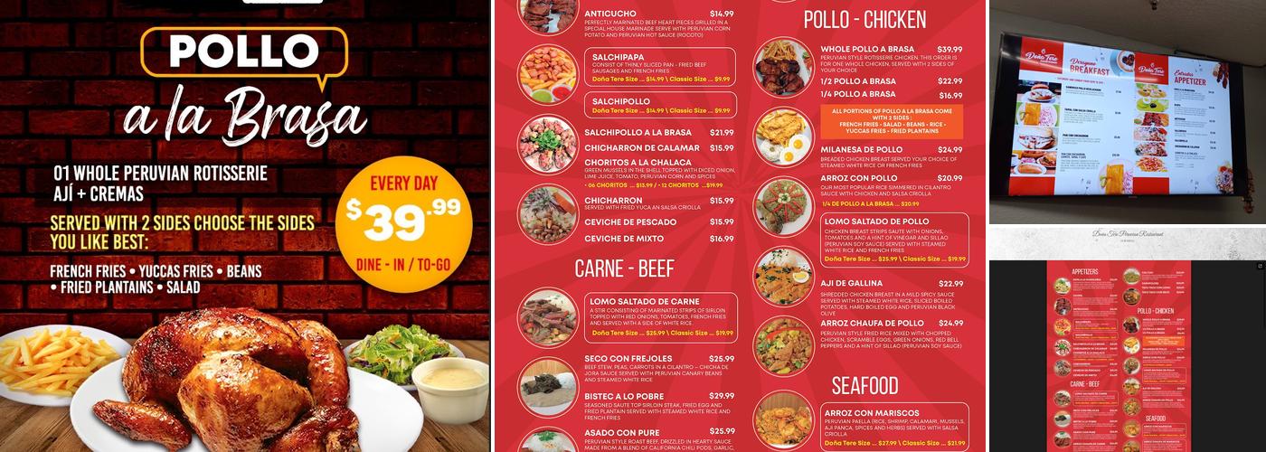 Doña Tere Peruvian Restaurant Menu