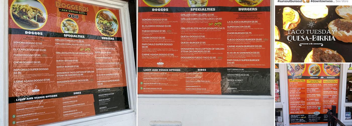 Doggeros Menu