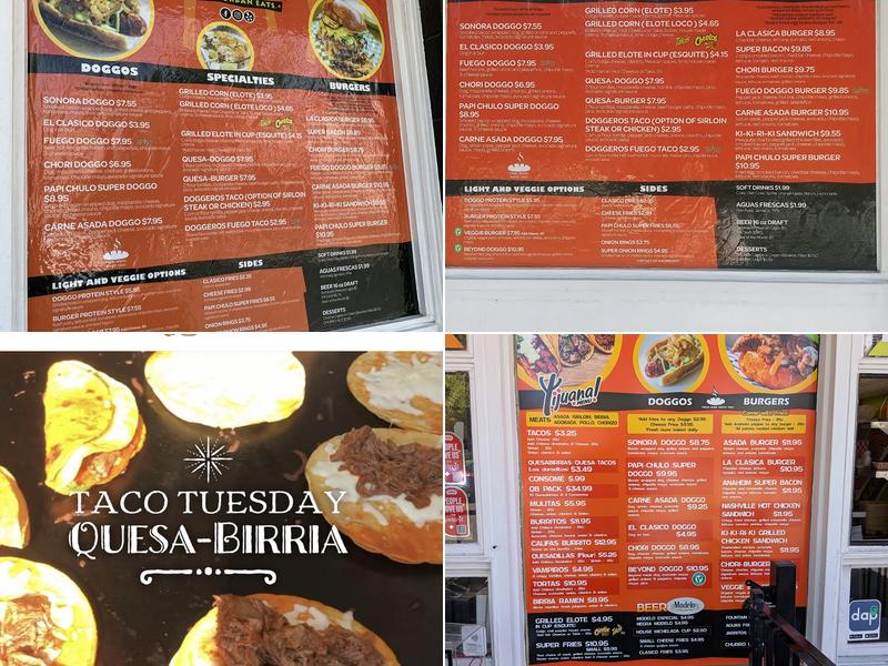 Doggeros Menu