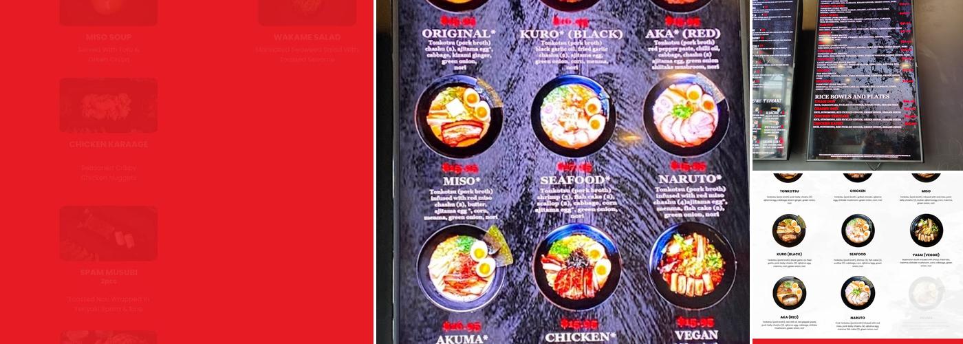 Koshi Eats Menu