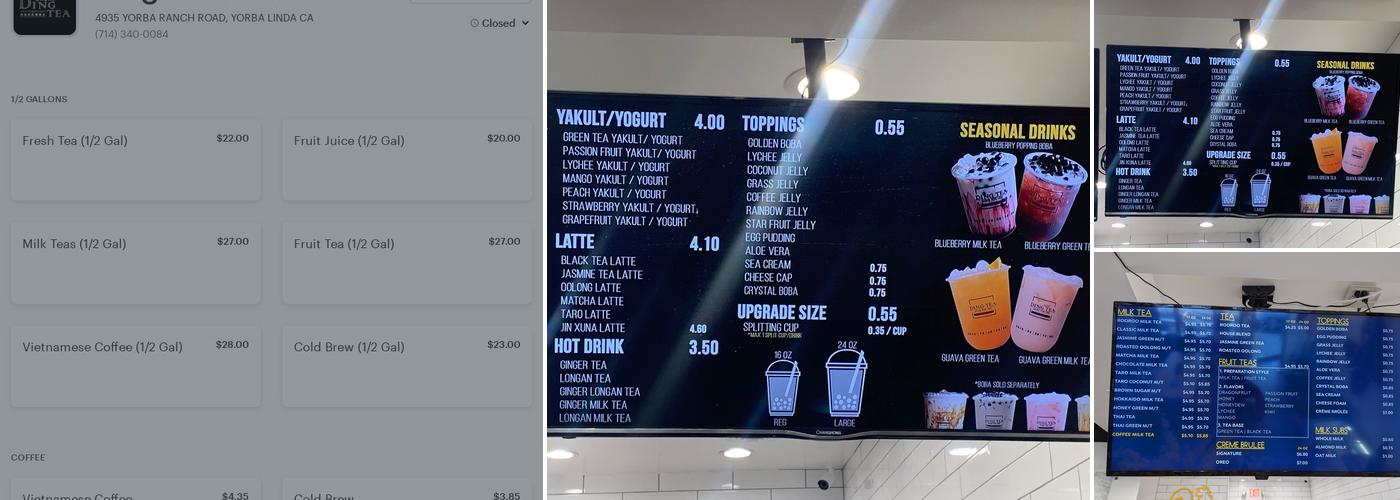 Rooster Tea Yorba Linda Menu