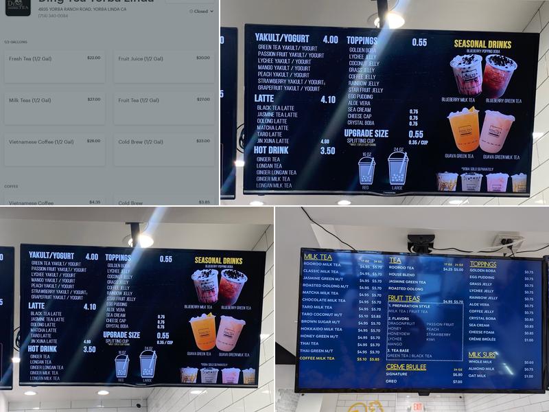 Rooster Tea Yorba Linda Menu