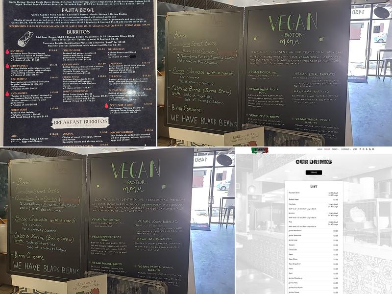 Los Tacos Menu