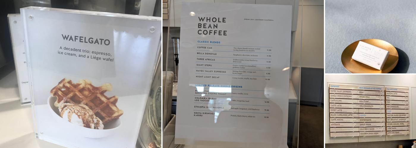 Blue Bottle Coffee Menu