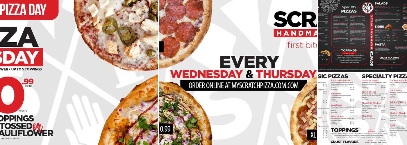 Scratch Pizza Menu