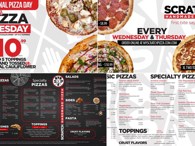 Scratch Pizza Menu