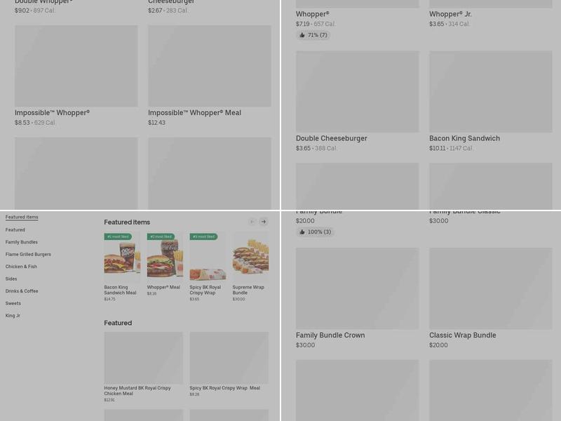 Burger King Menu