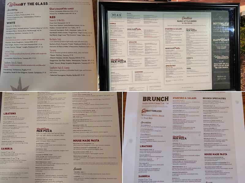 Mia's Italian Kitchen Menu