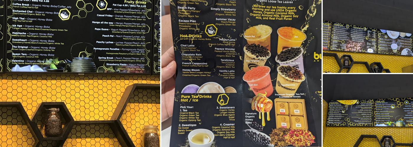 Bubble Bee Menu