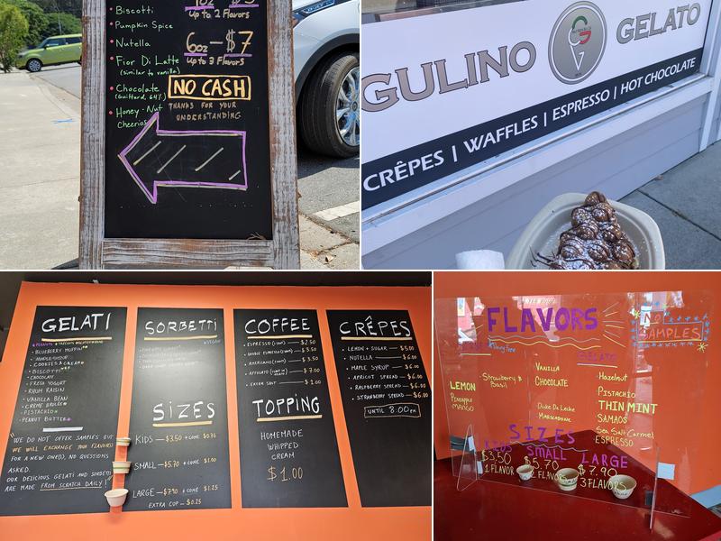 Gulino Gelato Menu