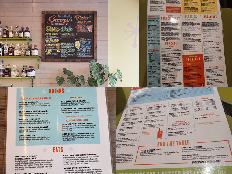 Snooze, an A.M. Eatery Menu